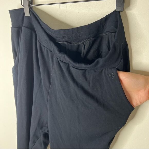 Cozy Earth Bamboo Rib Knit Black Lounge Joggers Womens XL Stretch Pull On Pocket - Picture 7 of 14
